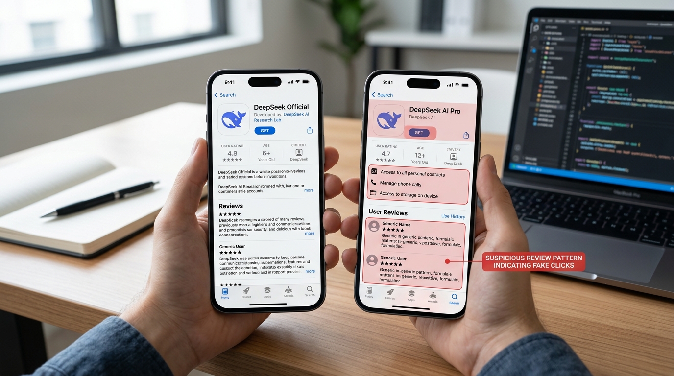 辨别DeepSeek下载官方渠道与假冒App的五个信号对照