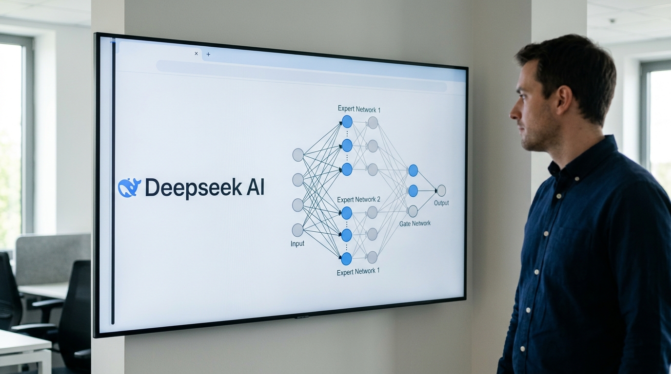 DeepSeek AI 深度求索大语言模型 MoE 架构示意